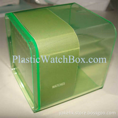 Transparent Plastic Bracelet Storage Box with EVA and Paper Printing